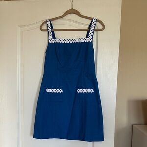 NWT Lilly Pulitzer Blue Romper with White Trim